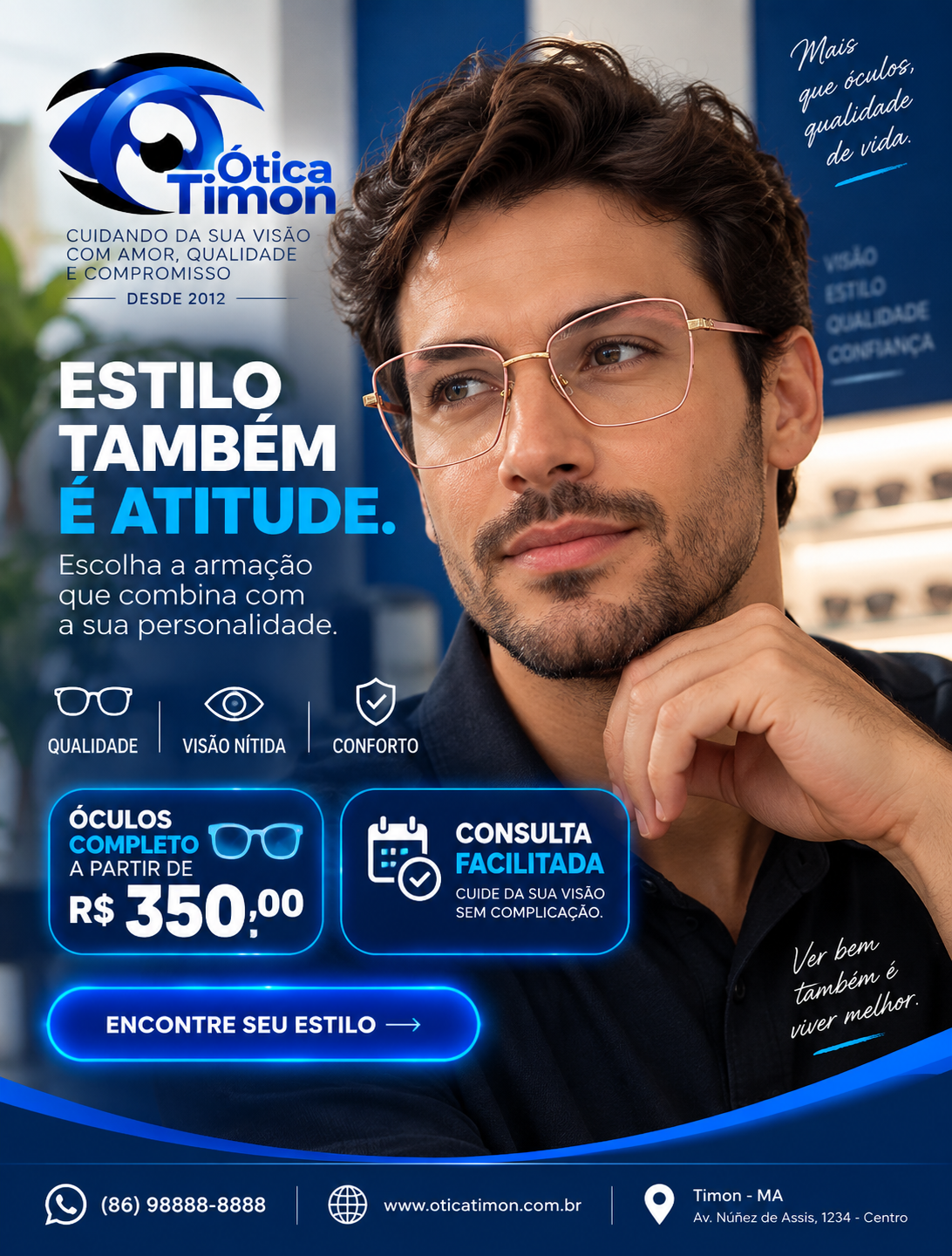 Ótica completa e documentada em São Francisco - Timon - MA